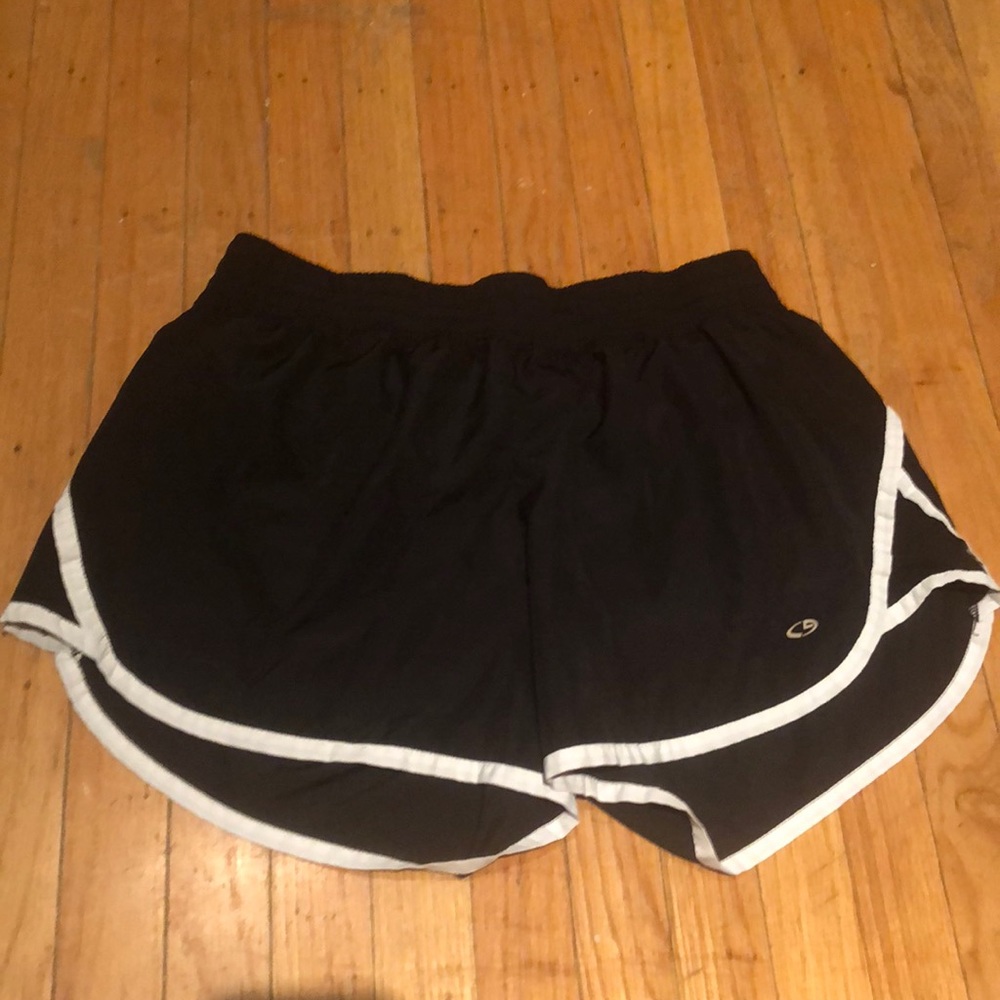 Champion black running shorts size large